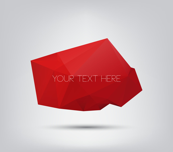 Red crystal banner - Вектор,изображение