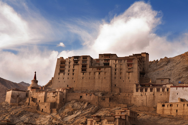Leh Monastery looming over medieval city of Leh, ladakh - Φωτογραφία, εικόνα