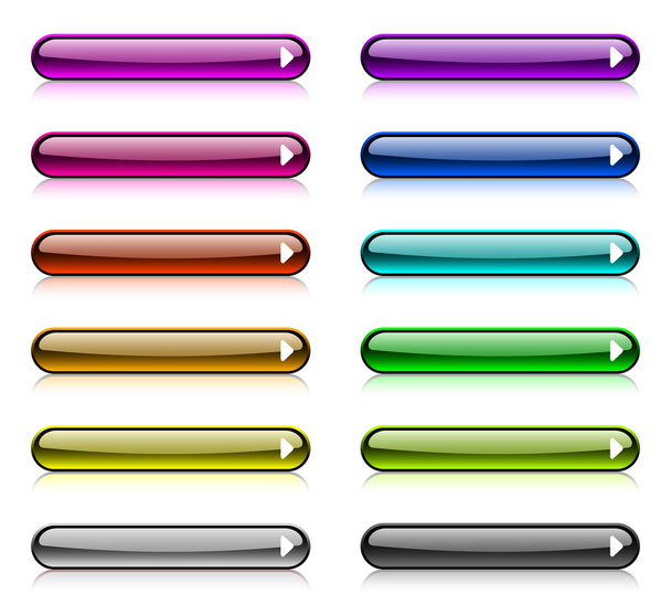 Glassy web buttons - Vector, afbeelding