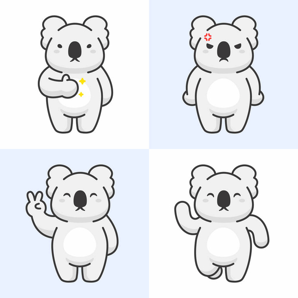 Ensemble vectoriel de personnages de koala mignons
 - Vecteur, image