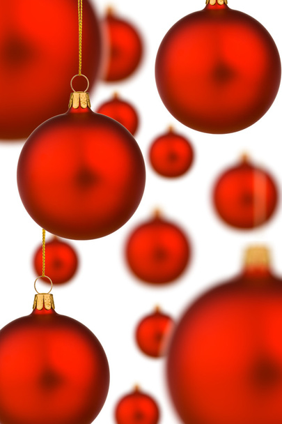 Beaucoup de boules de Noël rouges
 - Photo, image