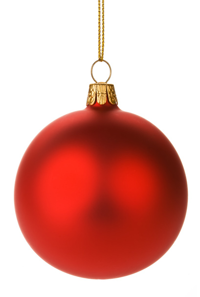 Balles de Noël rouge suspendues
 - Photo, image