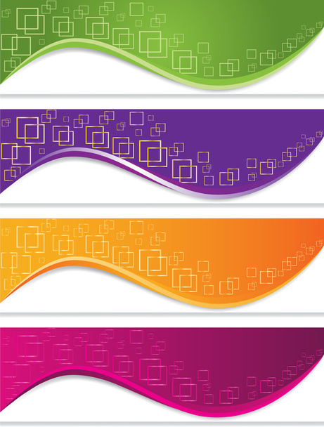 Banner set with geometric forms - Vector, imagen