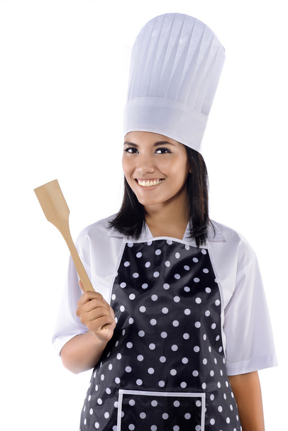 Portrait Of Beautiful Woman Chef - Zdjęcie, obraz
