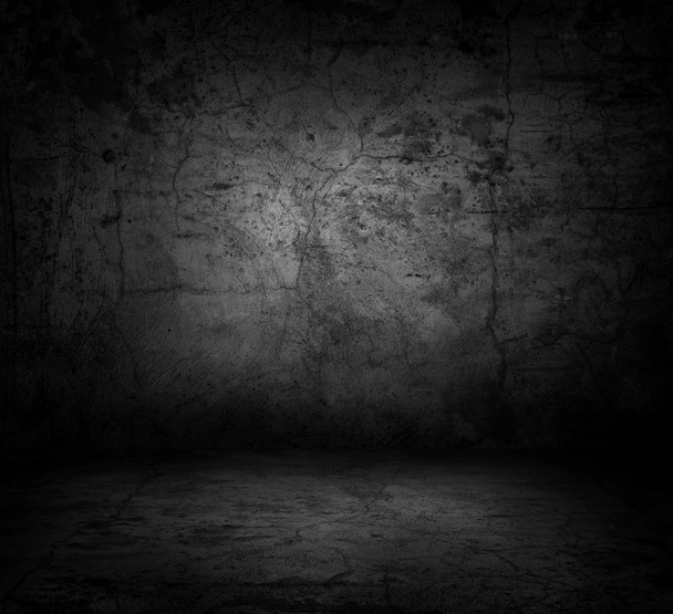 Image of dark concrete wall and floor - Photo, Image