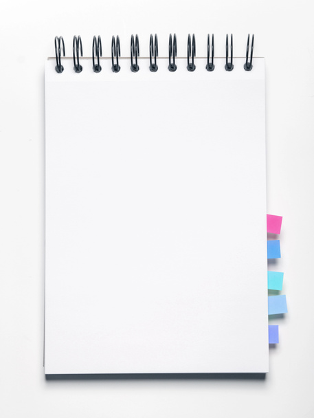 Image of blank notebook with bookmarks - Zdjęcie, obraz