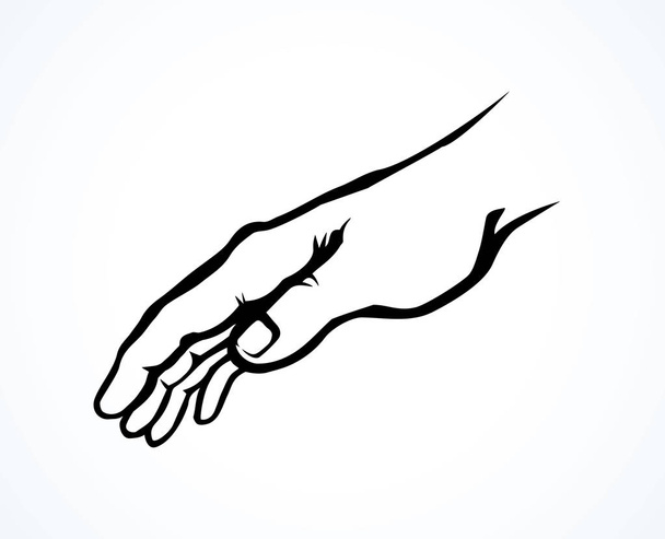 Praying hands. Vector drawing - Vector, Image