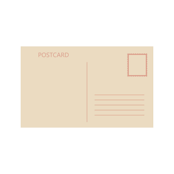Вектор почтовой карточки изолирован на белом фоне
 - Вектор,изображение