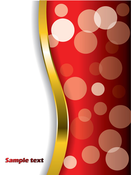Прохолодні бульбашки на червоному з золотою хвилею
 - Вектор, зображення
