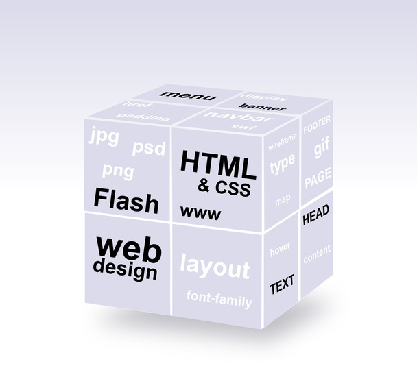 Webwürfel - Vektor, Bild