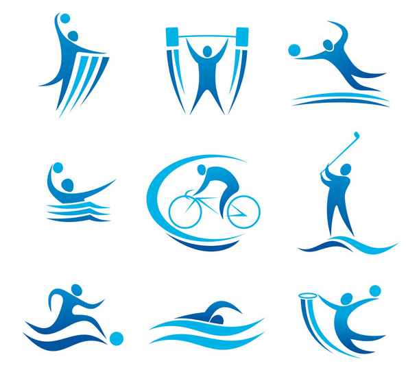 Sport-Symbole und Piktogramme - Vektor, Bild