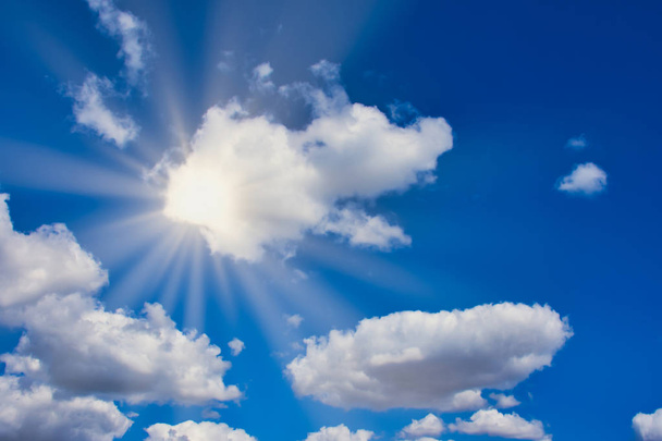 los rayos solares en el cielo veraniego
 - Foto, Imagen