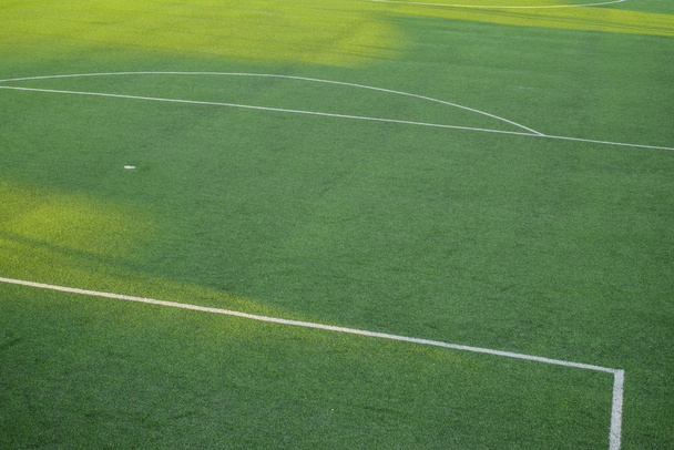 football field with white marking - Foto, immagini