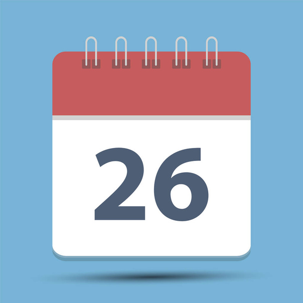 Date 26 Simple Calendar - Διάνυσμα, εικόνα