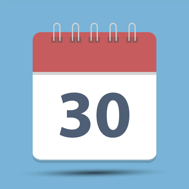 Date 30 Simple Calendar - Διάνυσμα, εικόνα