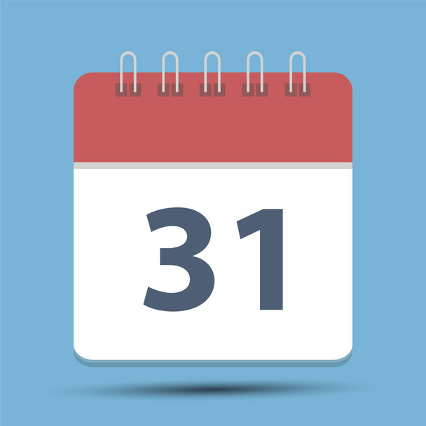 Date 31 Simple Calendar - Vetor, Imagem