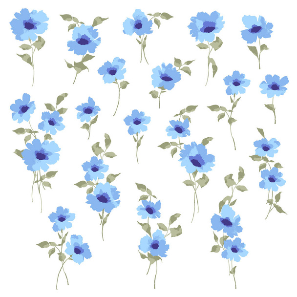 Vector illustration material of a beautiful flower - ベクター画像