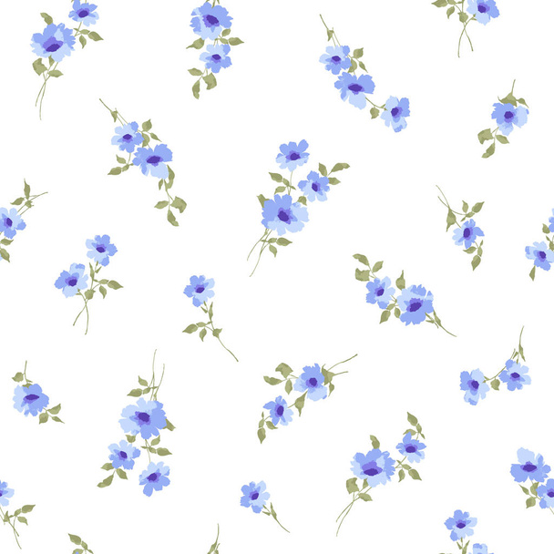 Seamless vector pattern of a beautiful flower, - Вектор,изображение
