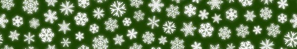 雪片のシームレスなバナー - ベクター画像