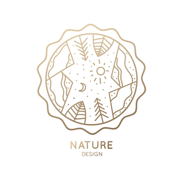 Logotipo paisagem natureza - Vetor, Imagem