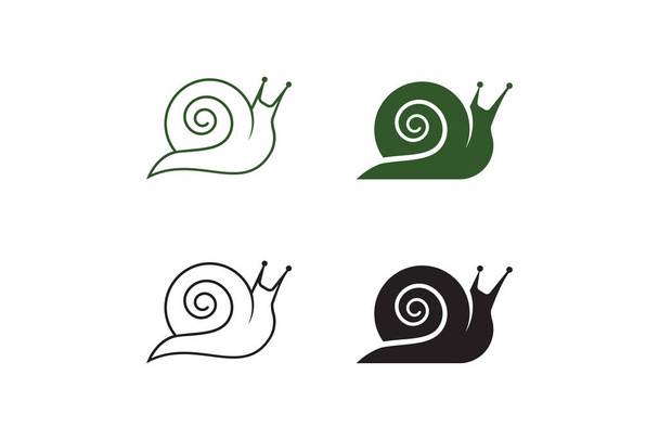 snail logo template design vector, Sign snail. Snail symbol.  Icon snail.  Snail Logo abstract design vector template, Wild animal zoo Logotype slow concept icon. Snail icon vector, filled flat sign, solid pictogram, Snails. Vector illustration.  - Vector, Image