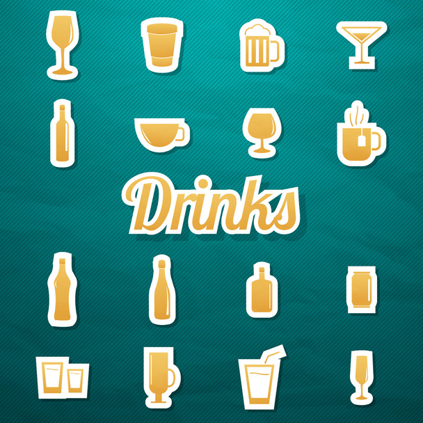 Conjunto de iconos de bebida
 - Vector, Imagen