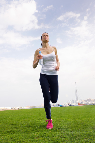 kobieta bieganie rano - Zdjęcie, obraz