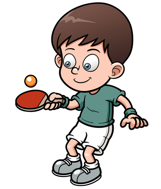 Cartoon table tennis player - Vector, imagen