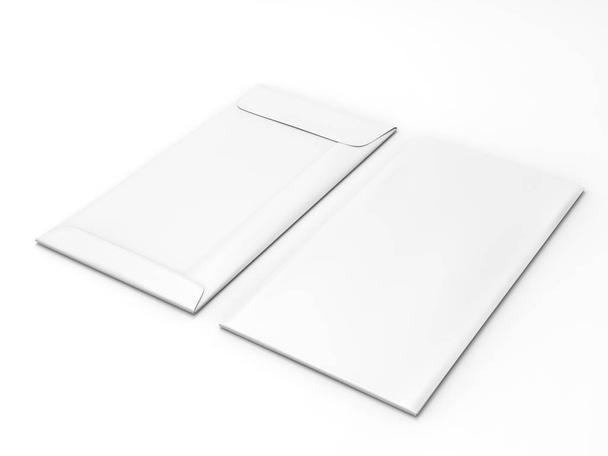 Blank realistic invitation envelope mock up. 3d rendering illustration. - Photo, Image