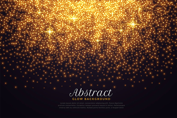 beautiful sparkles background in golden color - Vector, Image