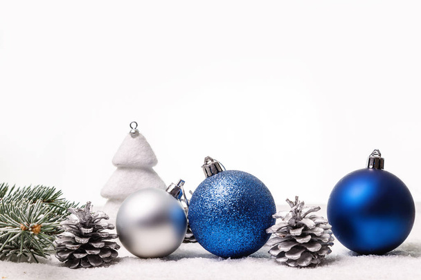 Image with Christmas ornaments. - Фото, изображение