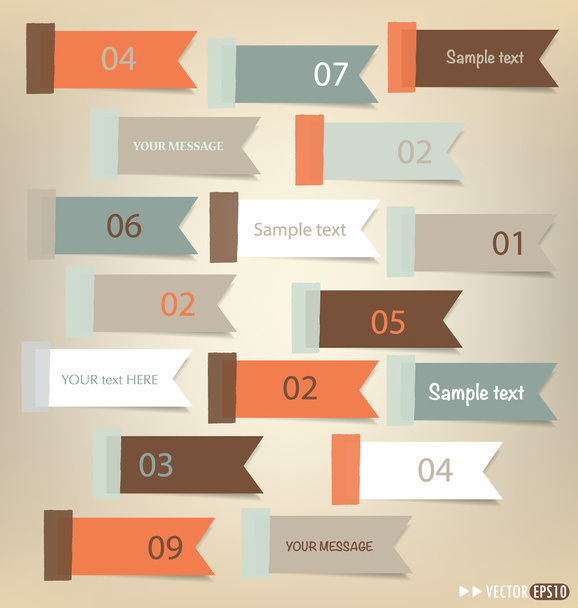 Set of note papers, ready for your message. Vector illustration. - Вектор, зображення