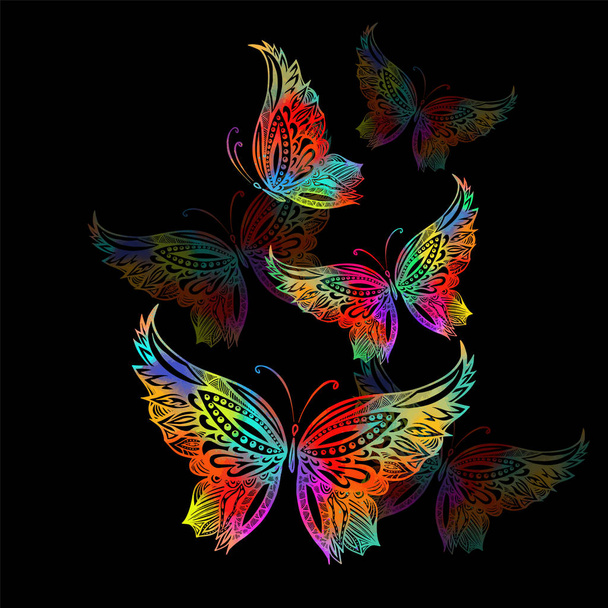 Papillon coloré de motifs. Illustration vectorielle
 - Vecteur, image