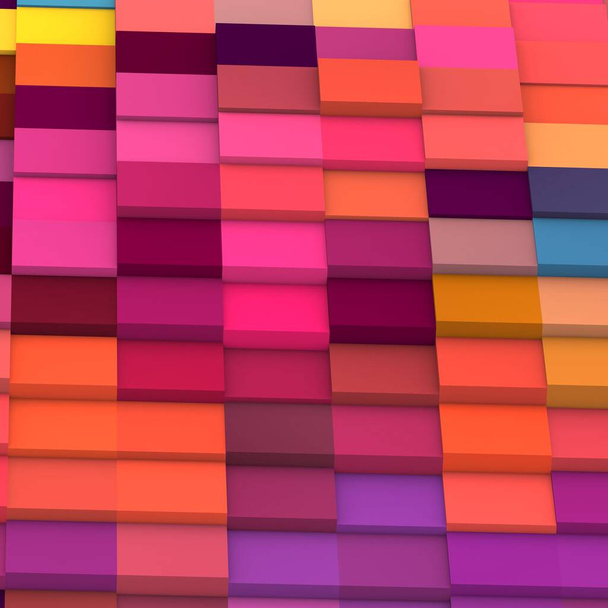 3D illustration. Web modern backdrop. Colorful pattern. Abstract geometric shapes. Background. - Foto, Imagen