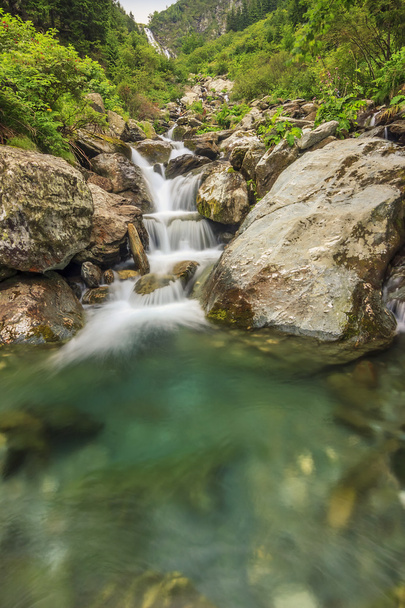 Wonderful cascades in the mountains, Fagaras mountains, Carpathians, Romania
 - Фото, изображение