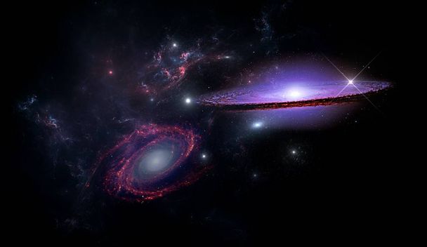 Universumi kaikki olemassa oleva aine ja avaruus katsotaan kokonaisuutena kosmokseksi. kohtaus planeettoja, tähtiä ja galakseja ulkoavaruudessa osoittaa kauneutta avaruustutkimus
.  - Valokuva, kuva