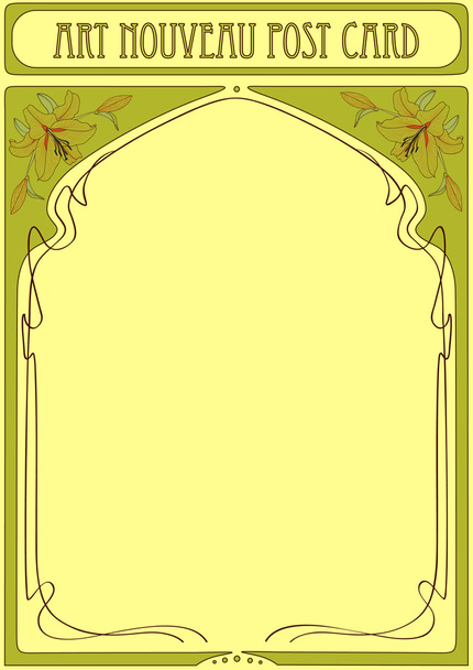 Art Nouveau Frame with space for text - Vector, Image