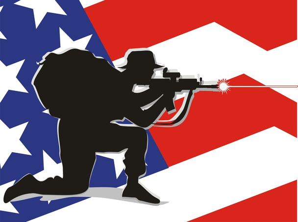 Soldat américain défendant son pays
 - Vecteur, image