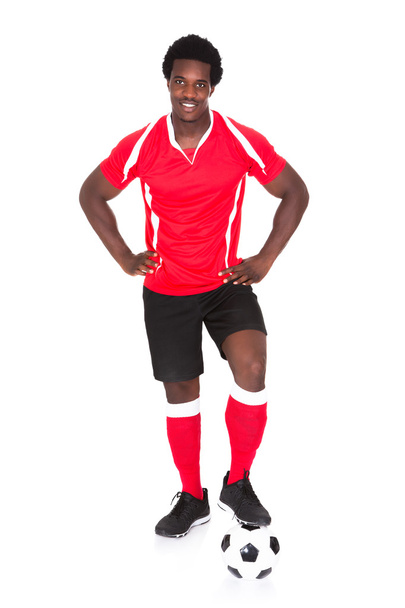 Portrait Of Happy Soccer Player - Photo, Image