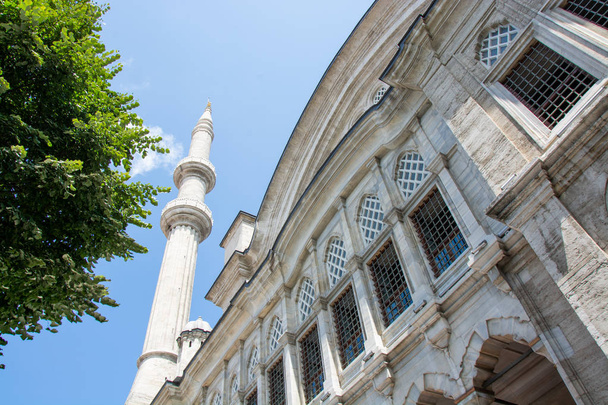 Arkkitehtoninen yksityiskohta Sininen moskeija Istanbulissa
 - Valokuva, kuva