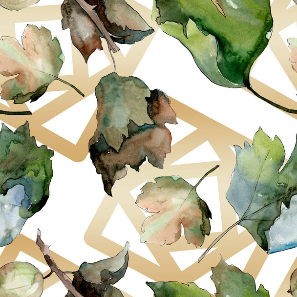 Gooseberry healthy food. Watercolor background illustration set. Seamless background pattern. - Foto, Imagem