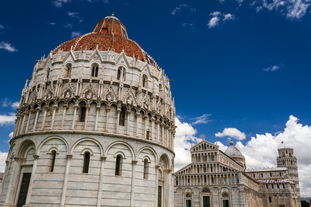 Ancient monuments of Pisa against the blue sky - Fotoğraf, Görsel
