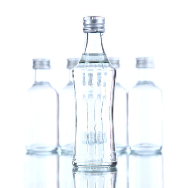 Minibar bottles, isolated on white - Photo, image