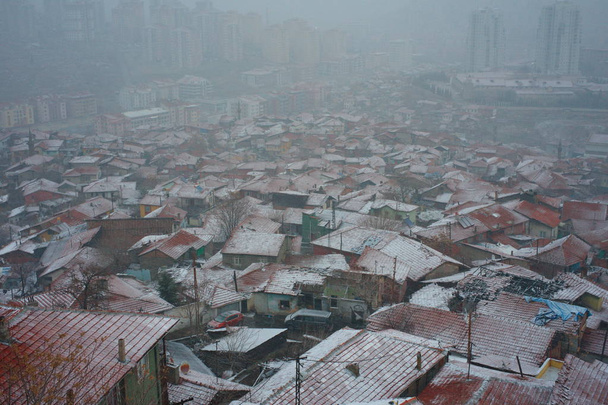 město a sníh - Fotografie, Obrázek