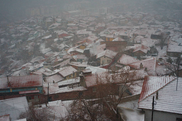 ville et chutes de neige
 - Photo, image