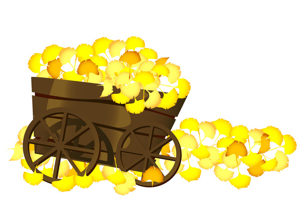 Pushcart і листя
 - Фото, зображення