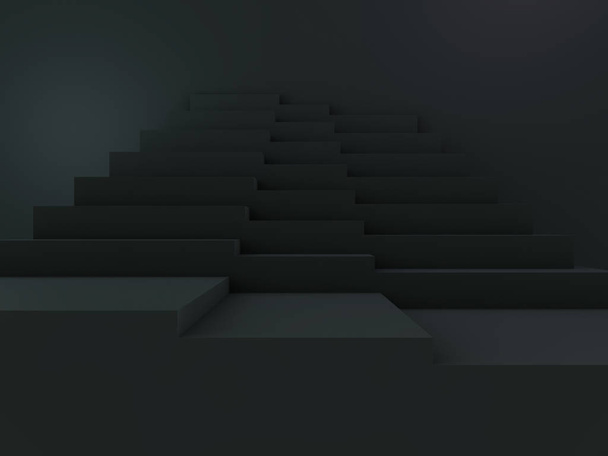 Stairs. Abstract steps. Granite stairs. Wide stone stairs. 3D. - Photo, Image