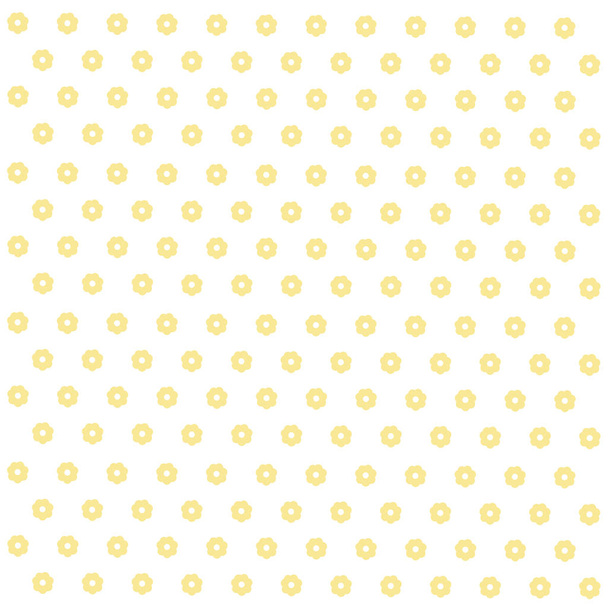 シームレスな黄色の花の花のパターン - ベクター画像