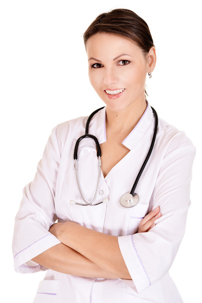 Portrait of a cute female doctor - Foto, Imagem