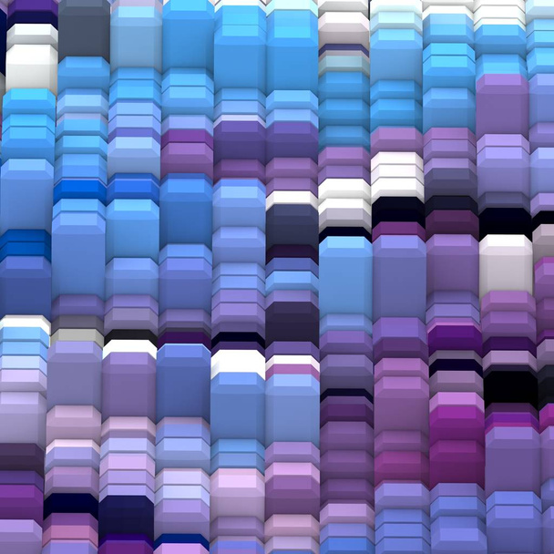 3D illustration. Web modern backdrop. Colorful pattern. Abstract geometric shapes. Background. - Фото, изображение
